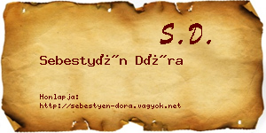 Sebestyén Dóra névjegykártya